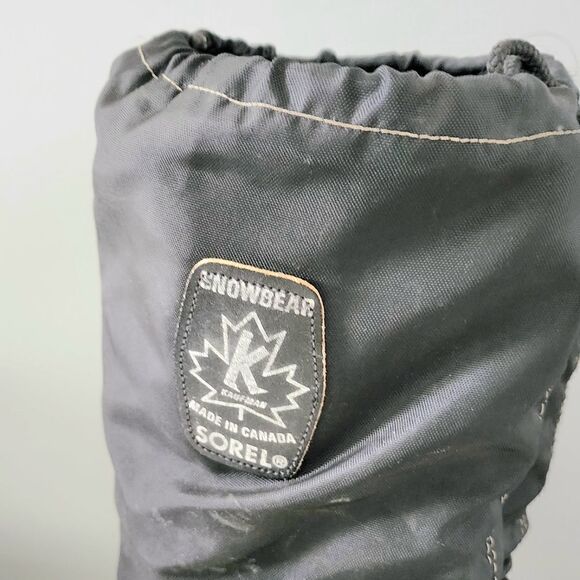 Sorel Kaufman Snowbear Black Nylon Felt Lined Steel Shank Men\'s 10 USA Made